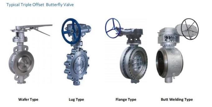 16 Inch 40mm Wafer Lug Type Butterfly Valve Triple Eccentric ASME B16 10 2