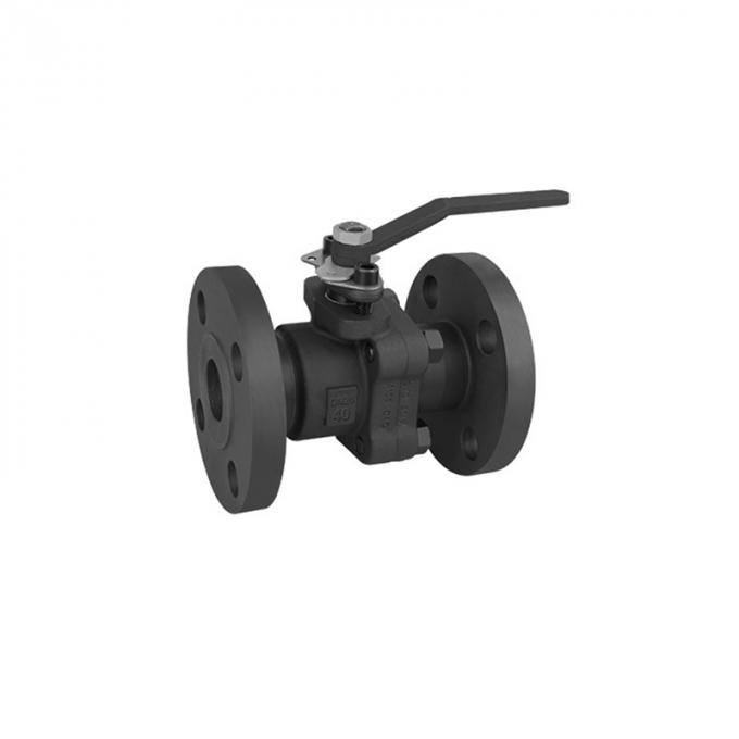 DN25 2 Piece Ball Valve Forged Steel Ball Valve Full Bore Forging Two-Piece Soft Seal Integral Flange Ball Valve 1