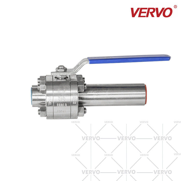 DN20 3 Piece 2&quot; 3&quot; 4&quot; Threaded Stainless Steel Ball Valve 316 Ss 200mm Nipple
