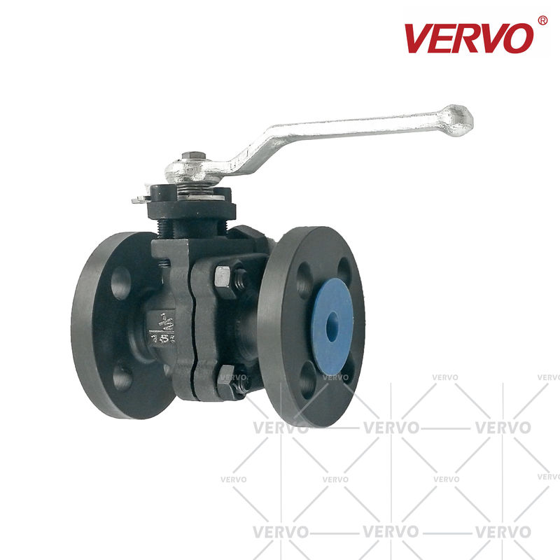 China 150LB 2 piece Ball Valve A105 Forged Steel Flange Ball Valve Two-Piece Integrated Plate-Type Soft Seal Full Size factory