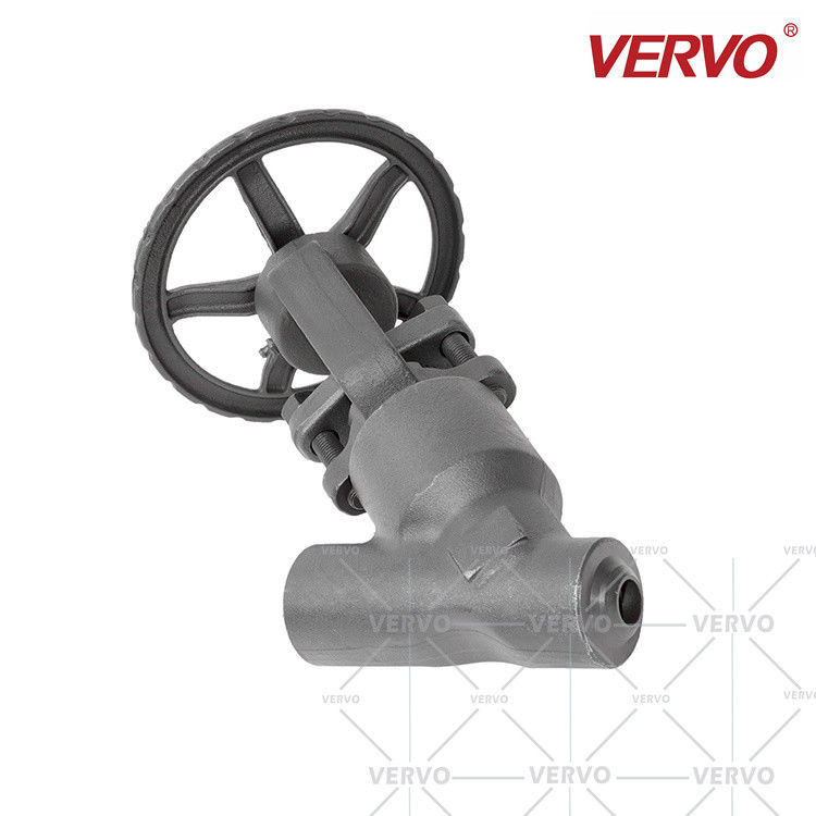 China F91 Industrial Globe Valve DN25 1 Inch 2500LB Manual Y Pattern Pressure Self Sealing Butt Weld factory