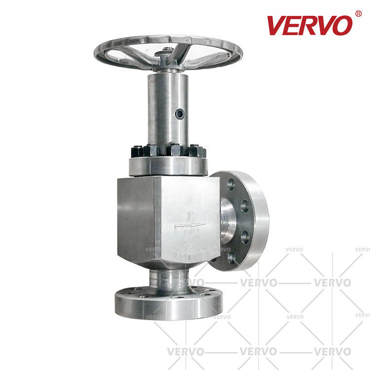China Forged steel high pressure Angle flange globe valve factory