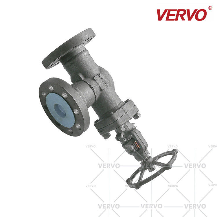 China Forged steel a105 Angle flange globe valve globe valves flow direction factory