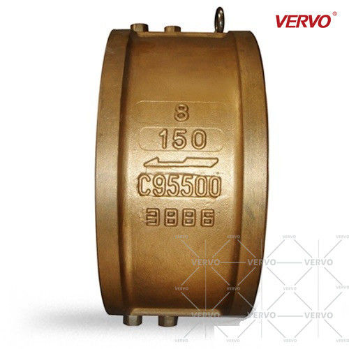 China 200mm Dual Plate Check Valve 8Inch Cast Steel Check Valve 150Lb Wafer Non Return C95500 Dual Plate Wafer Check Valve factory