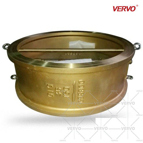 China 900mm Dual Plate Check Valve 36Inch Cast Steel Check Valve 150Lb Wafer Non Return AL-BRONZE Dual Plate Wafer Check Valve factory
