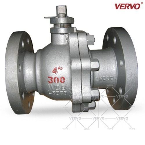 China CL300 FF A216 WCB 4 Inch Flanged Ball Valve API 6D DN100 Carbon Steel 2 Piece factory