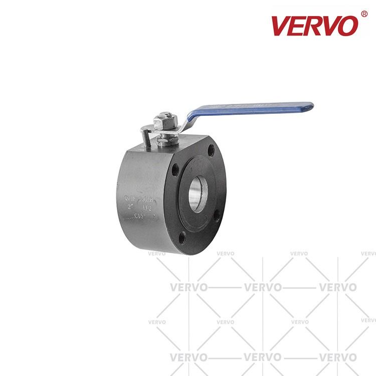 China Dn50 Wafer Type Ball Valve Forged Steel LF2 2 Inch 150 Lb Lever API 6D Full Bore Metal Seated Floating Ball Valve factory