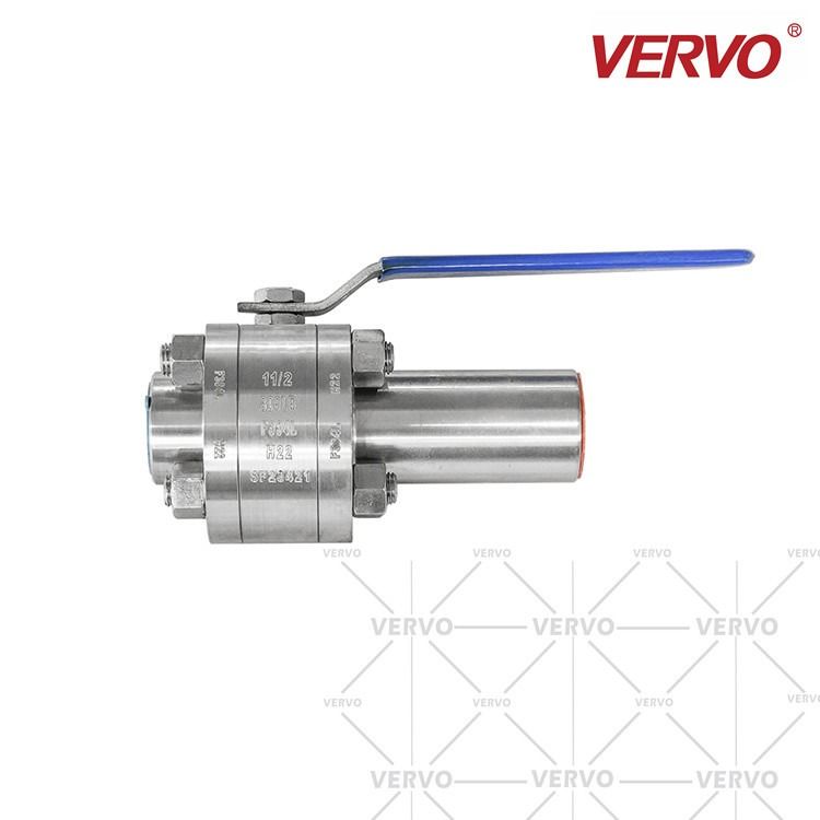 China Round Bar Class 150 3 Inch Threaded Ball Valve 316ss Forged 100mm Nipple Three Piece factory
