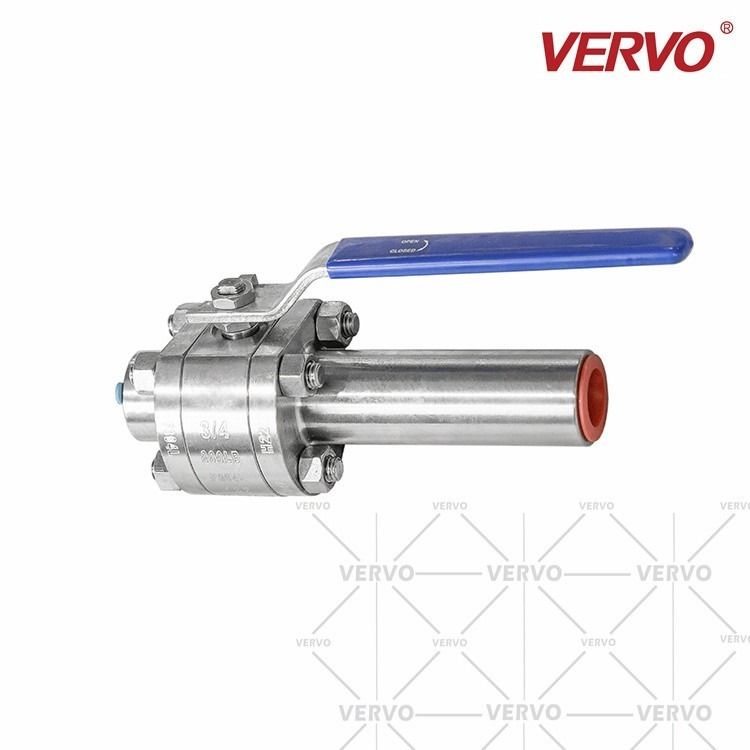 China DN20 3 Piece 2&quot; 3&quot; 4&quot; Threaded Stainless Steel Ball Valve 316 Ss 200mm Nipple factory