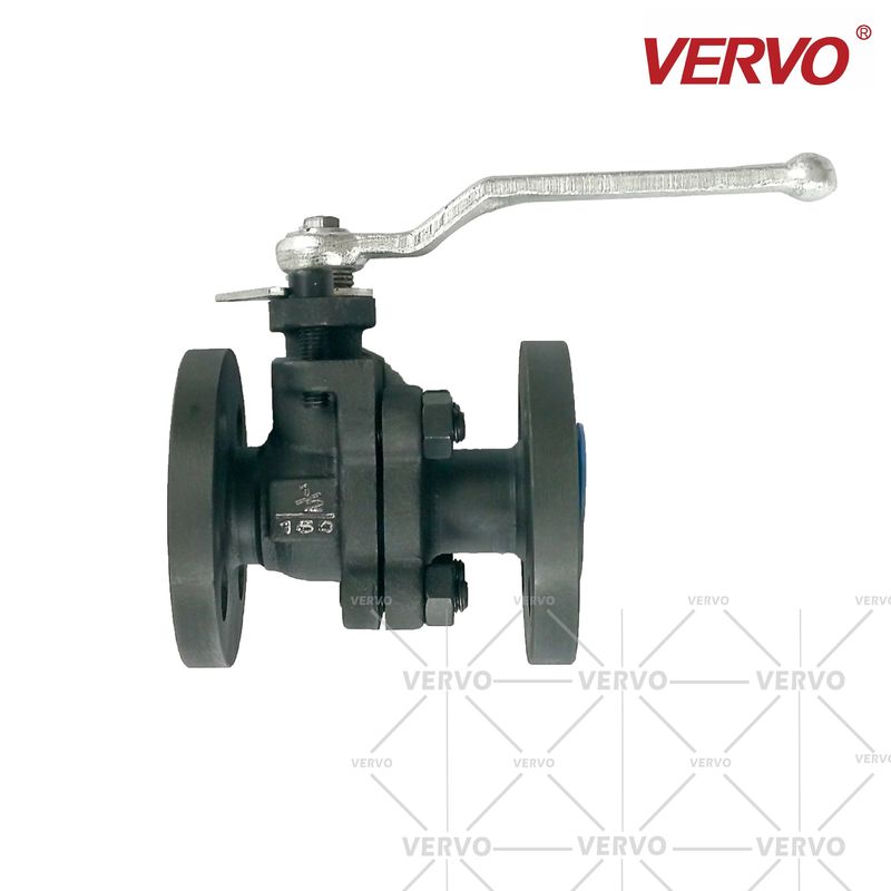 China 150LB 2 piece Ball Valve A105 Forged Steel Flange Ball Valve Two-Piece Integrated Plate-Type Soft Seal Full Size factory