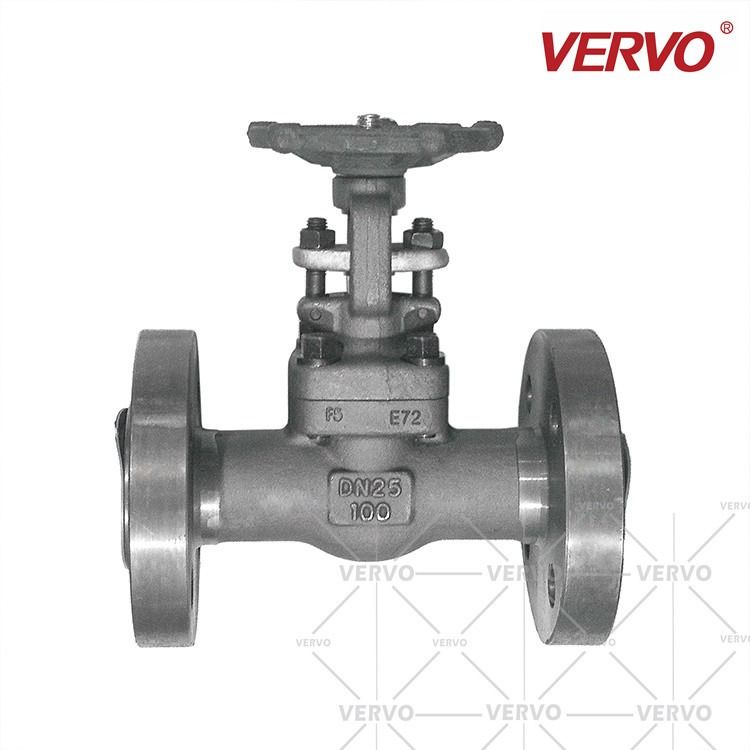 China Forged Steel A182 F5 Gate Valve Reduce Port Gate Valve API 602 DN25 PN100 RF Flanged End Gate Valve Din Gost Valve factory