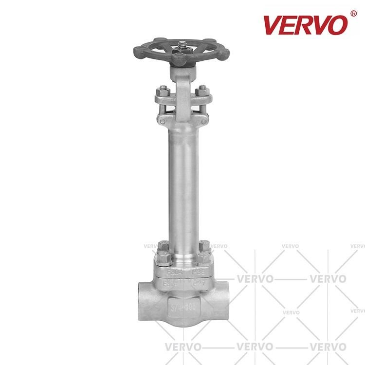 China Cryogenic Gate Valve Low Temperature Gate Valve Stainless Steel DN20 800LB Extension Stem Gate Valve Solid Wedge Valve factory