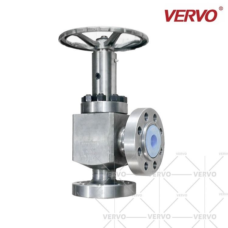 50mm Angle Type Globe Valve 900LB Forged Steel Cut Off Throttle Regulating Valve Disc J44