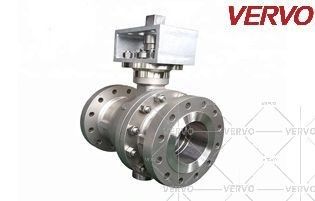 China Casting Steel Trunnion Ball Valve CF8M 300Lb RF Worm Operated factory