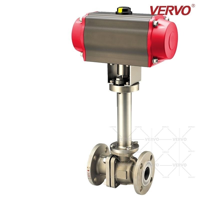 China Pneumatic Actuated Cryogenic Ball Valve Floating Type Soft Metal Seat Ball Valve factory