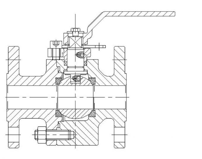 DN25 2 Piece Ball Valve Forged Steel Ball Valve Full Bore Forging Two-Piece Soft Seal Integral Flange Ball Valve 2