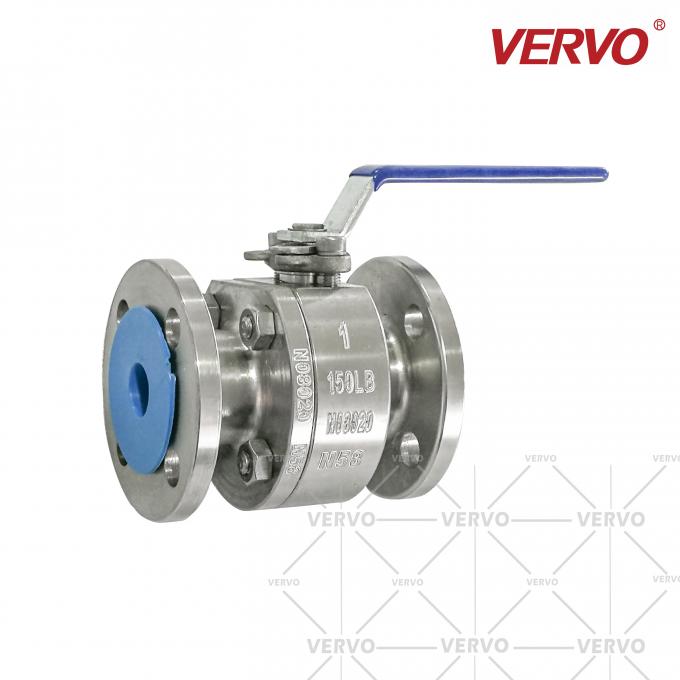DN25 Alloy Forged Steel Ball Valve Two Piece Soft Seal Flange Alloy Steel Material N8020 2 Piece Type API608 7