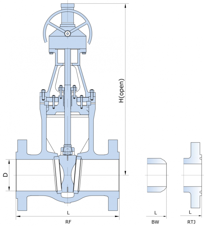 ASME B16.34  6 Carbon Steel Gate Valve 1500 Rtj  DN200 5