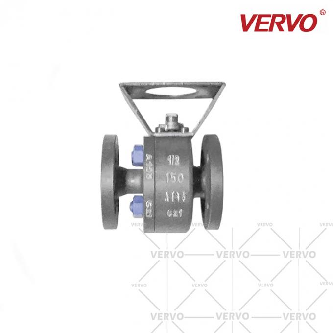 Dn15 2 Piece Ball Valve Forged Steel A105 1/2 Inch 150lb RF Flanged With ISO Flange API608 Floating Type Ball Valve 7