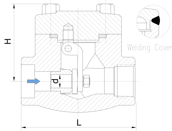 API622 API624 Ss Bonney Forge Check Valve Flanged Class 800 Swing A105N 3/4" Dn20 Sw Asme 16.34 7