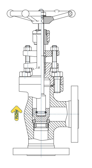 Right Angle Globe Valve Asme B16.34 A216 Wcb 6 Inch Globe Valve Flanged Bolted Bonnet Full Bore Angle Pattern Valve 3