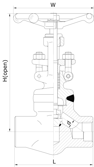 3 Inch Forged Steel Vacuum Globe Valve Dn40 SW Class 800 Control For Water Oil Steam 7