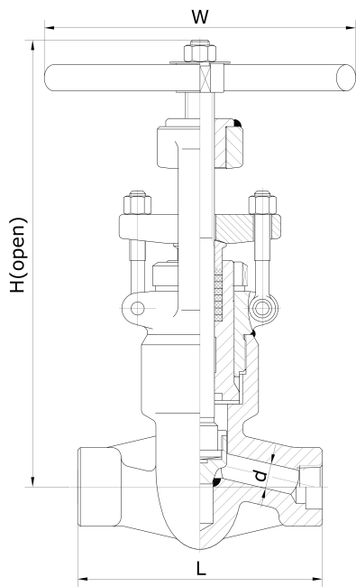 Pressure Seal Bonnet Industrial Globe Valve Class 2500 LB  A105N DN20 1500lb SW 0.75mm 4