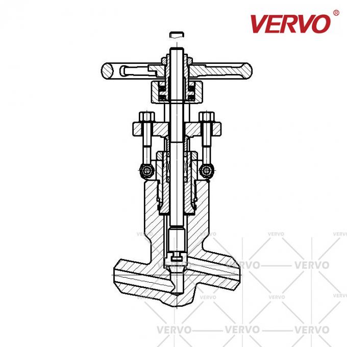 Power Station Electric Stop Valve Forged Steel 12CrMoV Power Plant Globe Valve DN20 Pressure Seal Bonnet Globe Valve 4