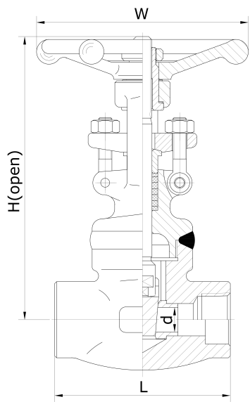 BS5352 Gate Valve High Pressure Gate Valve Forged A105 API602 BS5352 2 Inch Gate Valve DN50 Gate Valve 800LB Socket Weld 5