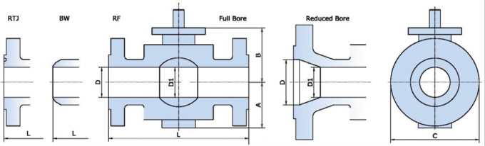 ASTM A105N 600Lb Trunnion Style Ball Valve DN150 API 6D 5