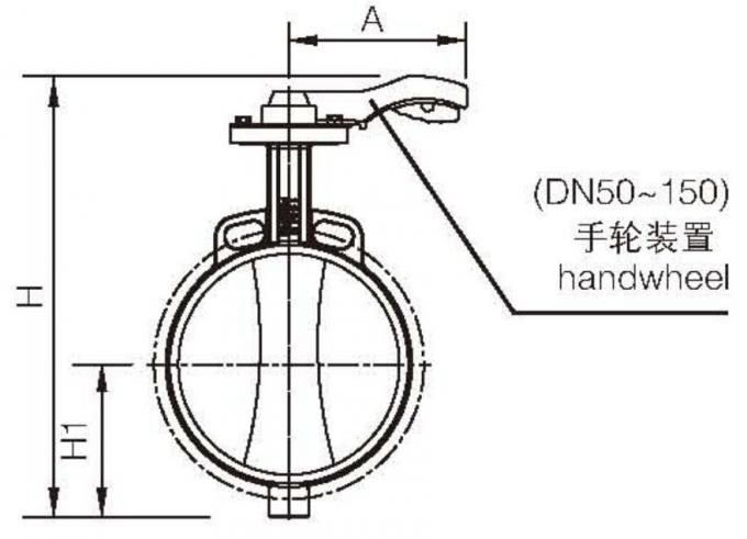 Gray Iron Castings Gg25 Manual Butterfly Valve API609 Dn200 Wafer Butterfly Valve 8 Butterfly Valve 1