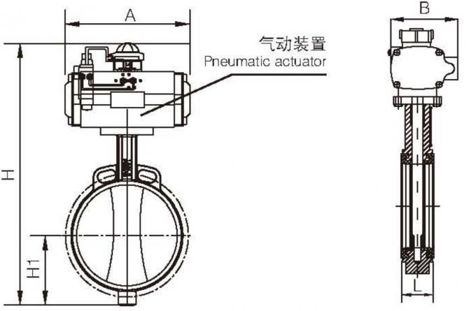 Casting Steel Carbon Steel A216 WCB Bare Stem Butterfly Valve PN16 Dn250 Wafer Butterfly Valve 10 Butterfly Valve 3