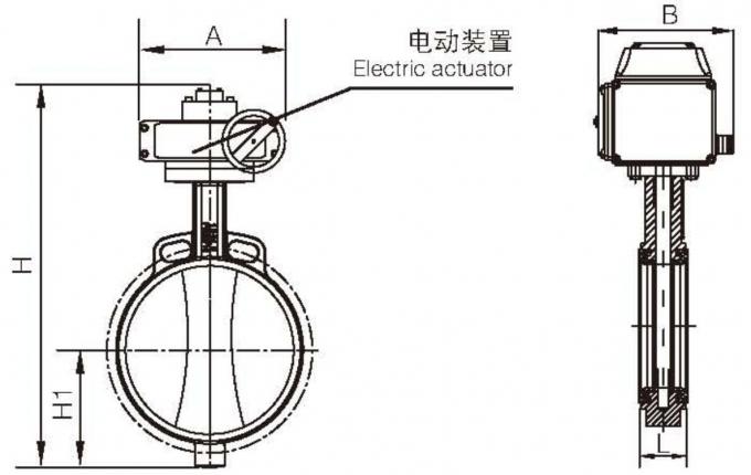 Casting Steel Carbon Steel A216 WCB Bare Stem Butterfly Valve PN16 Dn250 Wafer Butterfly Valve 10 Butterfly Valve 4