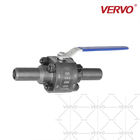 DN20 Metal Seated Floating Ball Valve Three Piece Ball Valve With Two 100mm Nipples Full Bore Ball Valves Floating Type