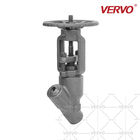 Manual 1 Inch DN25 Y Pattern Globe Valve Flow Direction Butt Weld Pressure Self Sealing