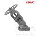 Manual 1 Inch DN25 Y Pattern Globe Valve Flow Direction Butt Weld Pressure Self Sealing