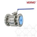 DN25 Alloy Forged Steel Ball Valve Two Piece Soft Seal Flange Alloy Steel Material N8020 2 Piece Type API608