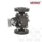 High Pressure 2 Three Piece Forged Trunnion Mounted Ball Valve Api 608 DN50 2500LB