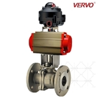 6 Inch Flanged Pneumatic Actuated Ball Valve API 6D 2 Piece Side Entry Ball Valve