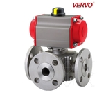 DN100 Full Bore 3 Way Floating Ball Valve CL150 Reduced Bore Ball Valve