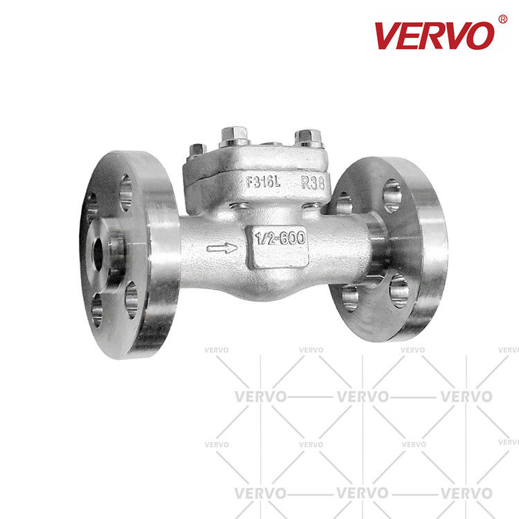 China API602 Swing Check Valve Forged Steel Stainless Steel Check Valve Dn25 600lb Rf Flanged Bolted Cover Forged Steel Valves factory