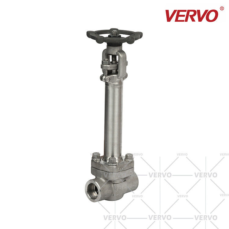 API 600 Socket Welded Cryogenic Gate Valve Extended Bonnet Forged Steel F316 1 Inch