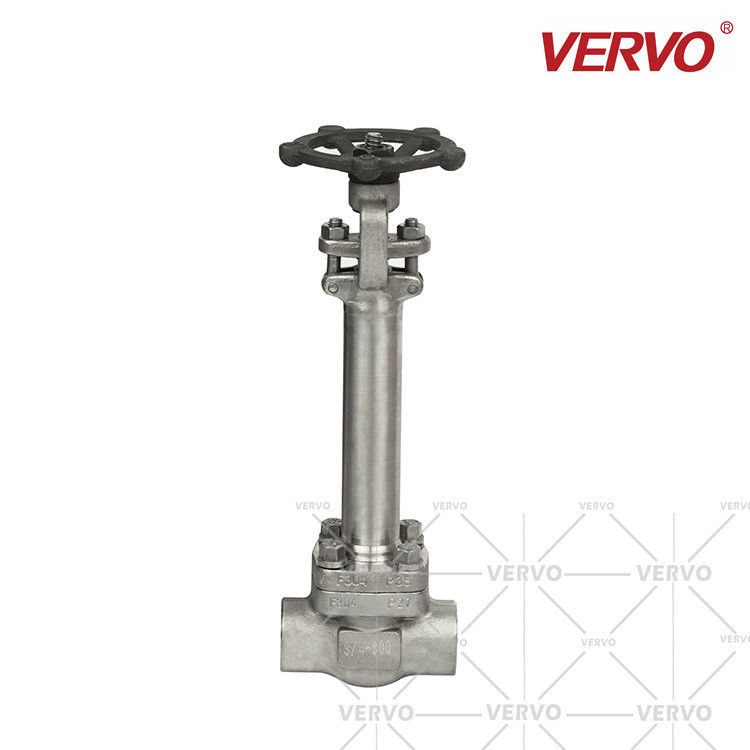 API 600 Socket Welded Cryogenic Gate Valve Extended Bonnet Forged Steel F316 1 Inch