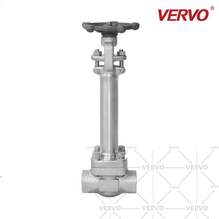 China Cryogenic Gate Valve Low Temperature Gate Valve Stainless Steel DN20 800LB Extension Stem Gate Valve Solid Wedge Valve factory