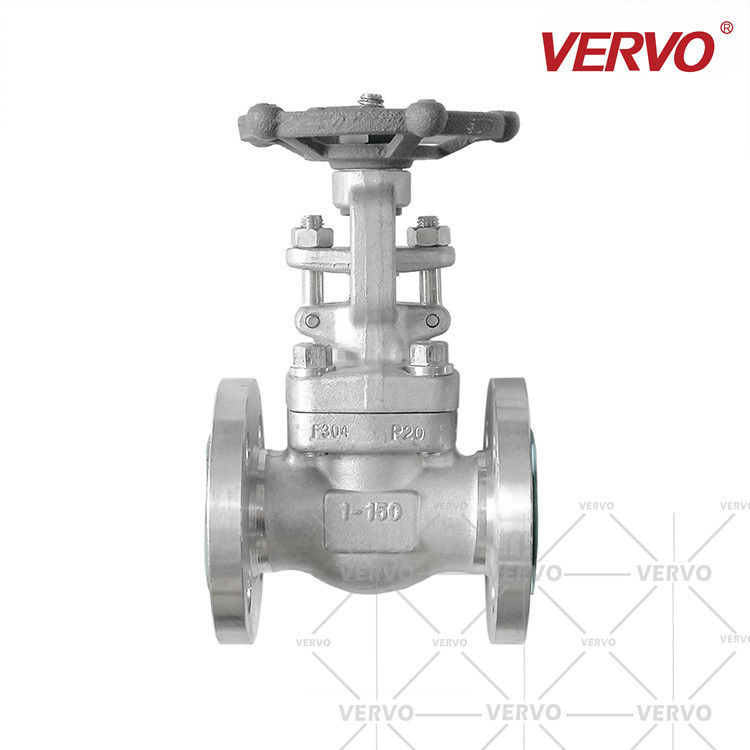 China Monolithic Gate Valve Forged Stainless Steel F304 1 Inch Dn25 150lb Rf  Flanged Handwheel factory