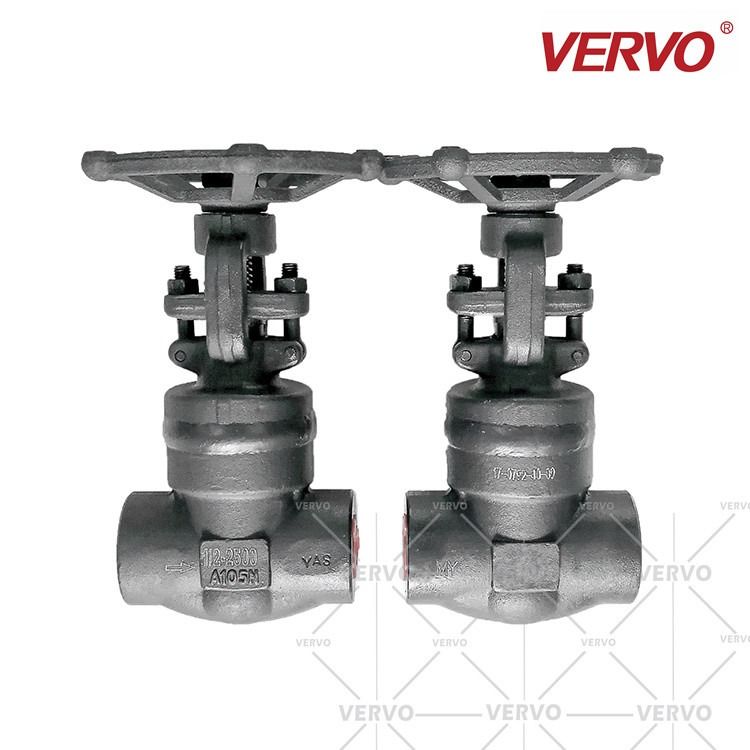 1/2 Inch Socket Welded Solid Wedge Gate Valve 800 LB Metal Seat Asme B1.20.1