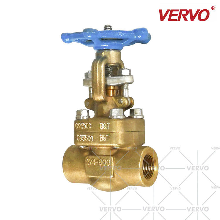 Gate Valve Forged Steel Aluminum 3/4 Inch Dn20 800lb Npt Handwheel Bronze And Brass Stem