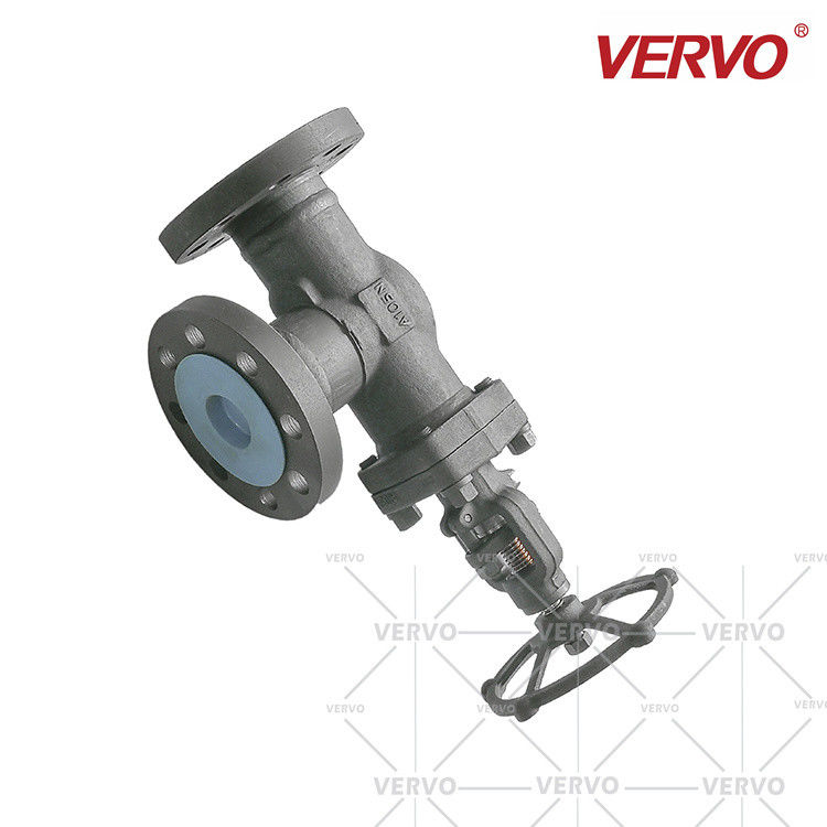 Forged steel a105 Angle flange globe valve globe valves flow direction