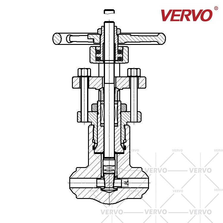 China High	Pressure Seal Gate Valve 1 Inch A105  Dn25 Bonnet Bw Handwheel Full Bore factory