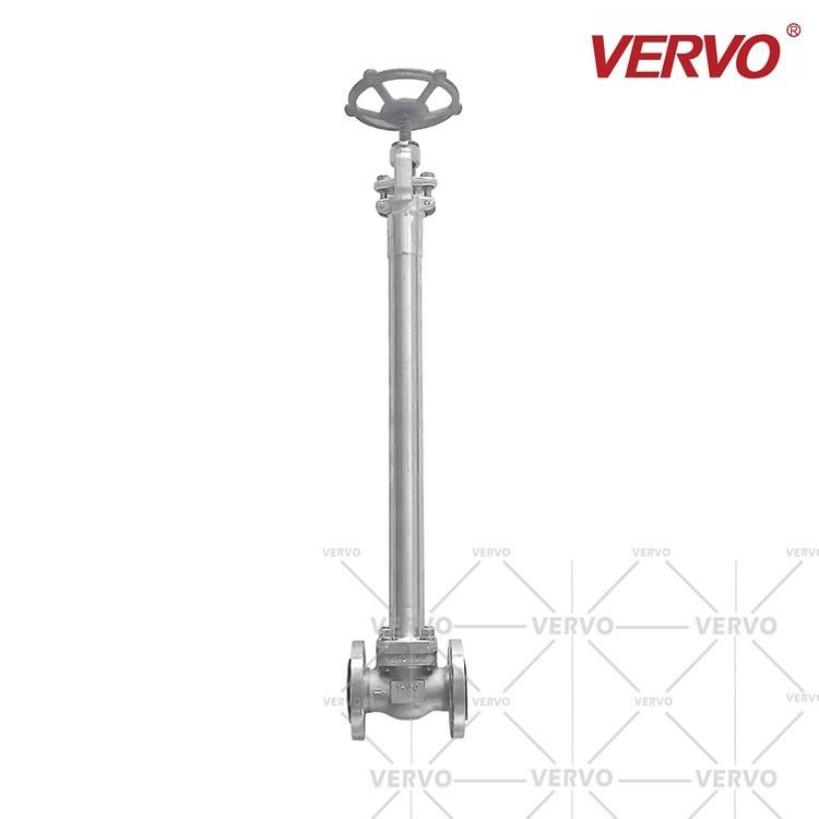 Dn25 Flanged Rf Cryrogenic Extended Stem Gate Valve 500mm 150lb  BS6364 -196 Degree